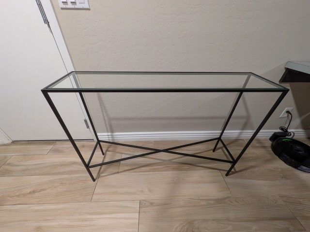 Glass & Metal Console Table (Medium)
