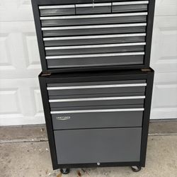 Craftsman Rolling Toolbox-11 Drw/Lg  Lower Compartment—Restored New—Locks/Keys, Side Hndl,  Swivel Whls
