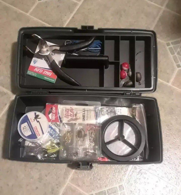 Fishing Tackle Box With Accessories In Excellent Condition,  40.