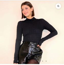 Black Sheer Turtleneck 