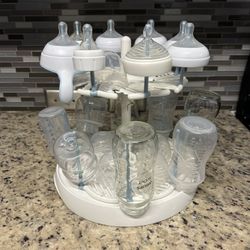 10+ Baby Bottles + Rack