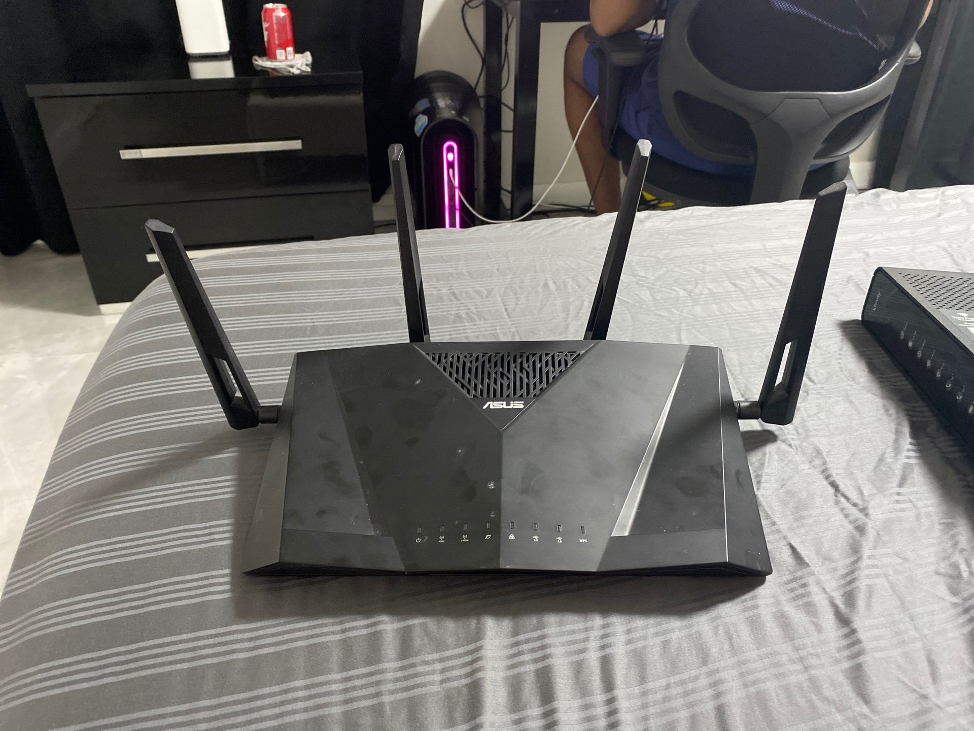 ASUS - AC3100 Dual-Band Wi-Fi Router - Black