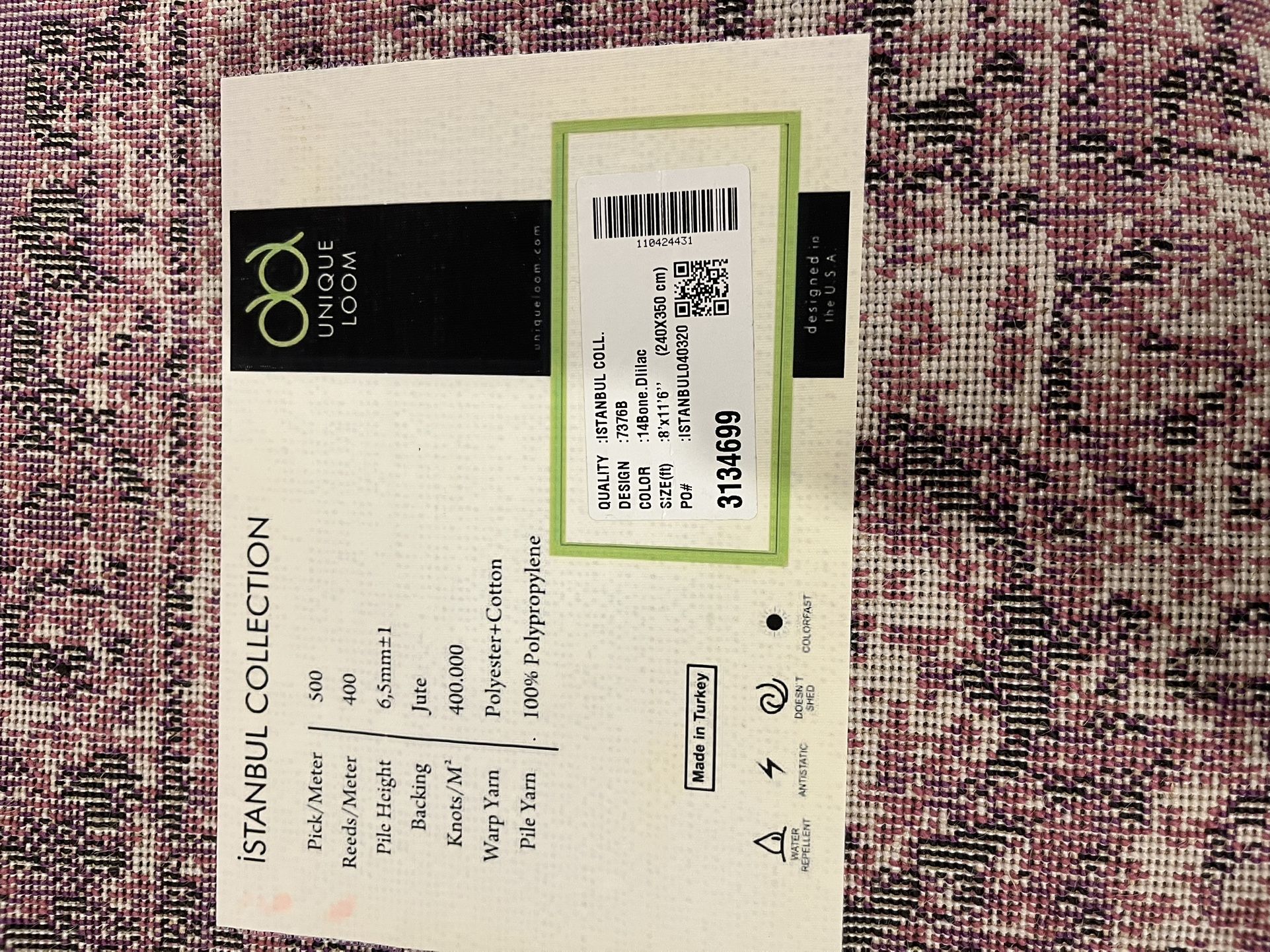 Lilac Area Rug (7’10” X 11’6”)