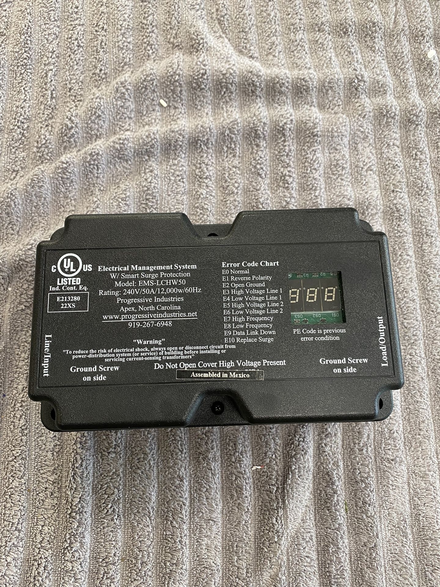 Progressive Industries 50amp Hardwired Rv Management System