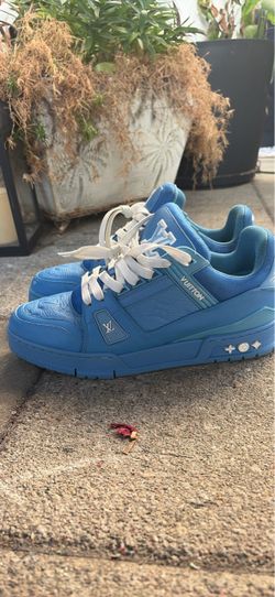 Louis Vuitton Trainer Blue Embossed Monogram