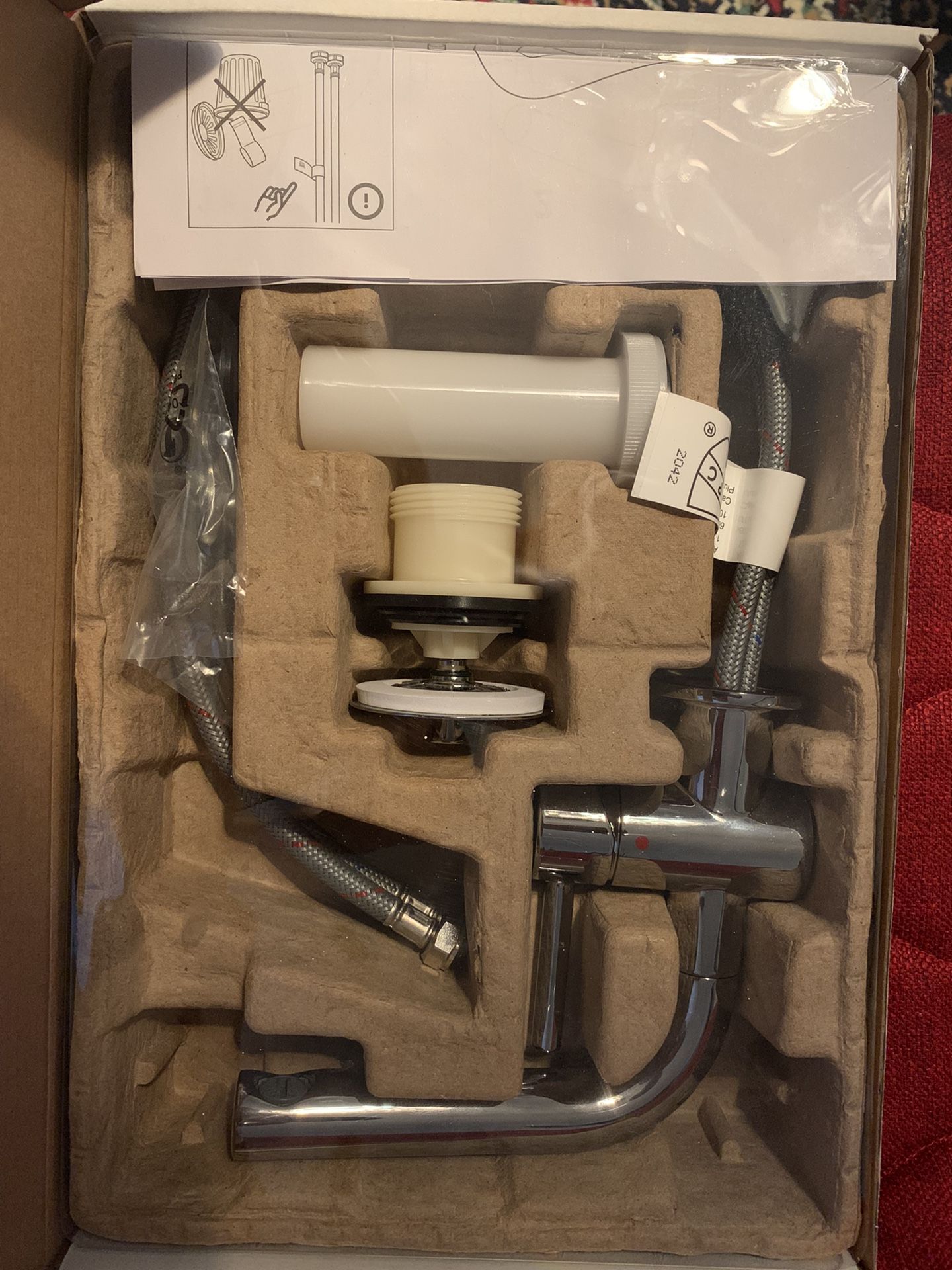 Bath Faucet With Strainer, Stainless Steel