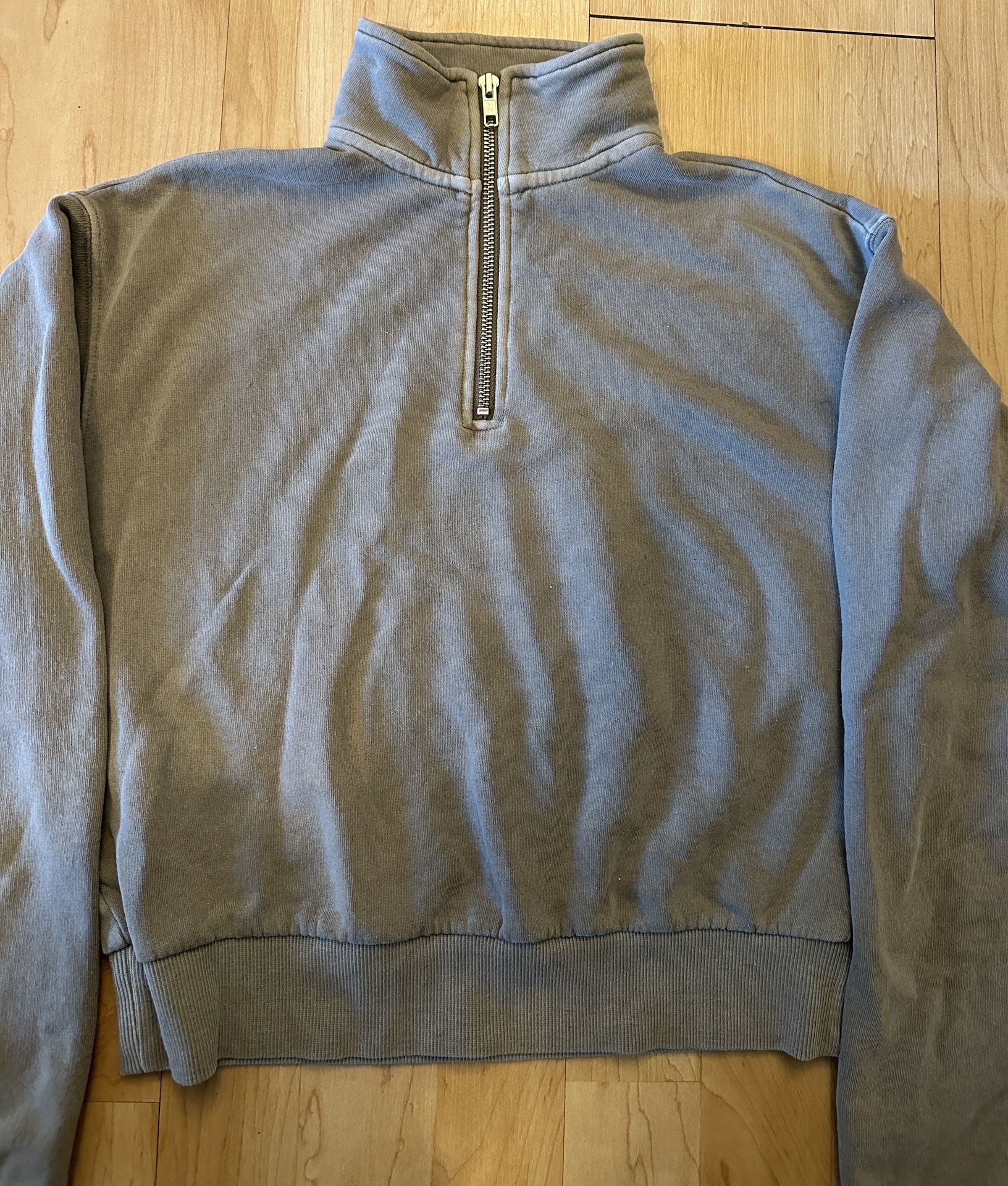 Light Green Crop Top Zip Up - Size XSmall