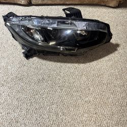 Headlight Assembly Right RH Passenger Side Black Fits 2016–2021 Honda Civic