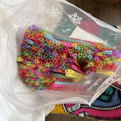 Plastic Colorful Straws 