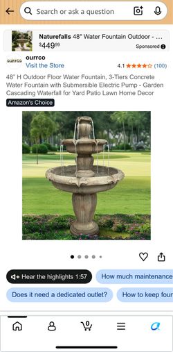 3 Tier Waterfall Fountain NEW