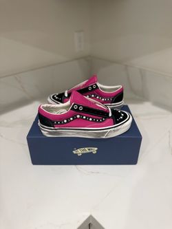 Vans Old Skool Pink Black Studded Sneakers