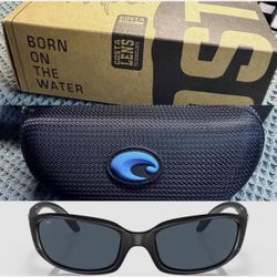Costa Del Mar Brine Sunglasses Matte Black Frame S (59-18)
