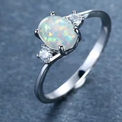 Women's Opal Ring Sz6, Sz7, Sz8 [New]