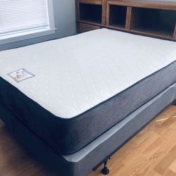 Queen Size mattress foam 11”thick brand new in plastic Box Spring include delivery available