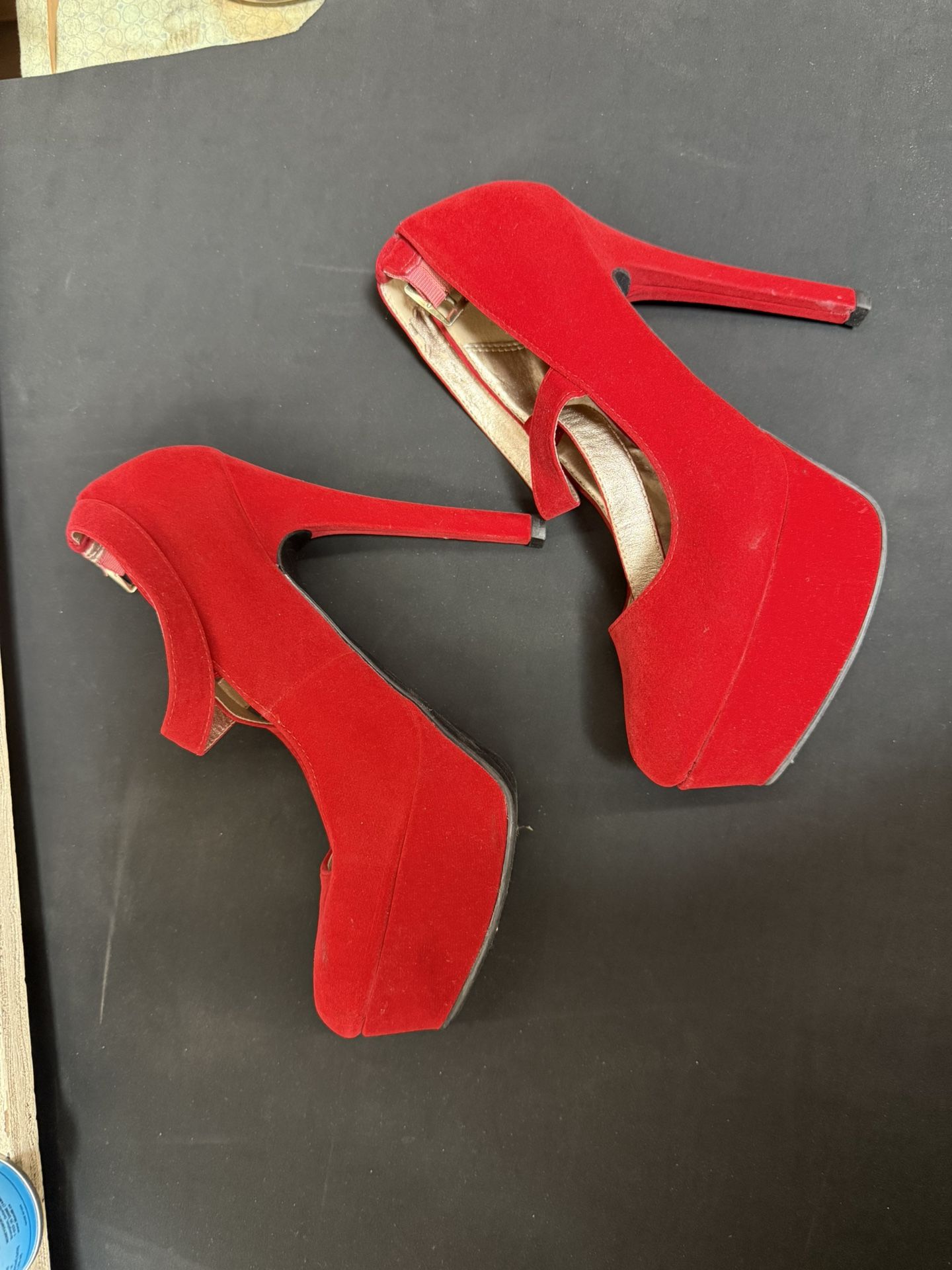 Red Platform Heels