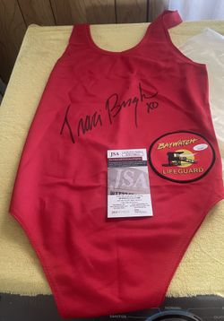 JSA COA TRACI BINGHAM  BAYWATCH SIGNED BATHING SUIT