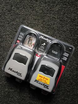 Master lock 5400T Lock Box. Resettable Dials. 2Pack.