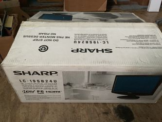 New in box, sharp LCD 19” TV