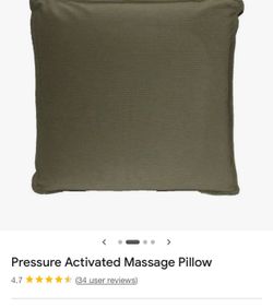 Pressure Activated Vibrating Massage Pillow Sage green
