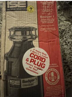 In-Sink-Erator Badger 1 Garbage Disposal Vtg. Old Never Opened Box As Pictured