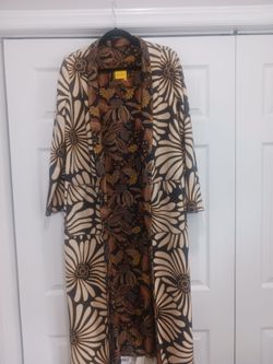 Floral Print Long Duster Coat