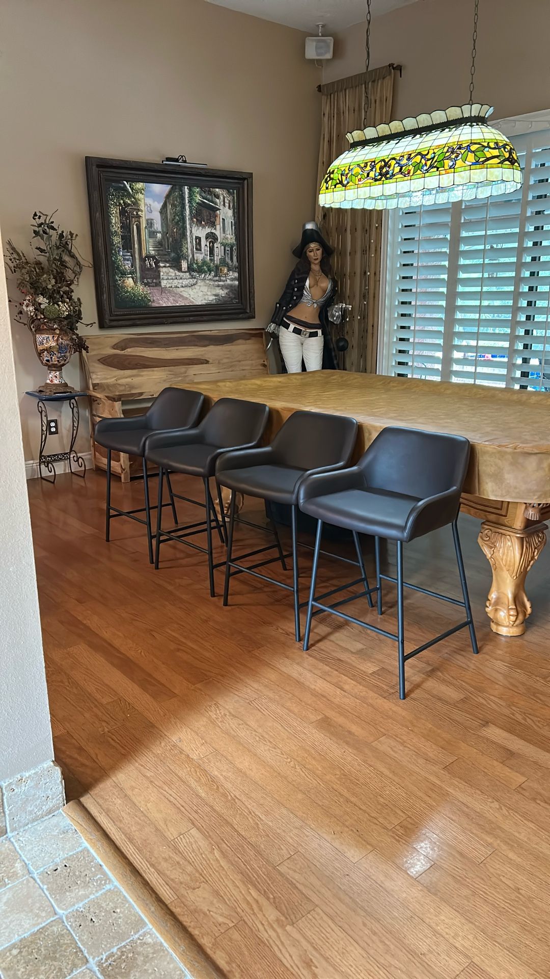 Set of 4 Barstools - Espresso Brown - Brand New