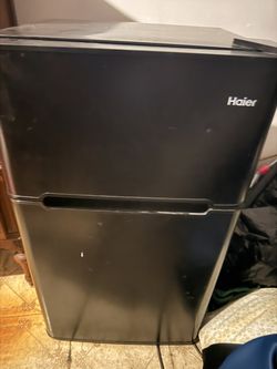 Haier Two-Door Mini Fridge — Cools Normally
