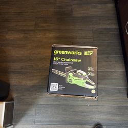 Green works 60v 16" chainsaw 1.5kw brushless motor cut up to 28" logs