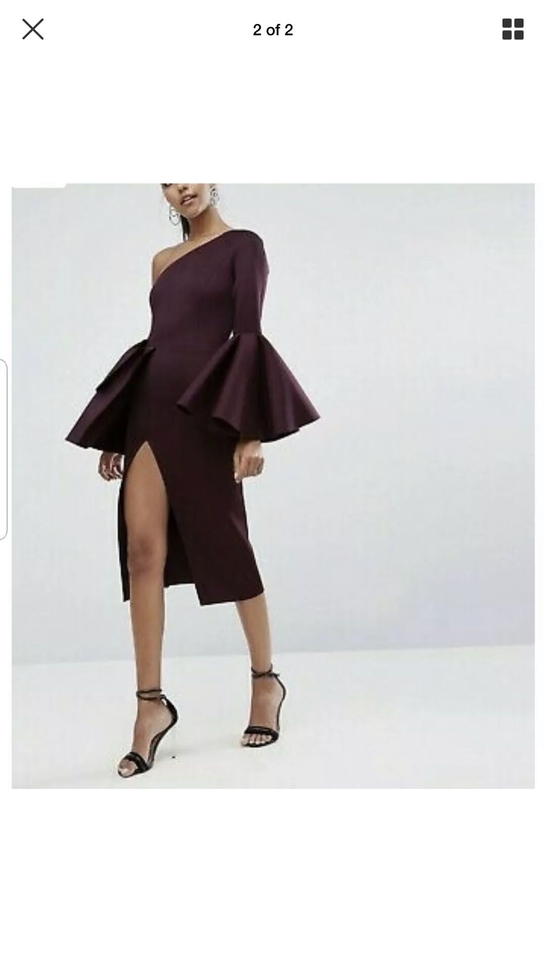 Asos One Shoulder Peplum Dress