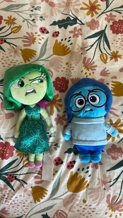 Inside Out Sadness and Disgust Plushies
