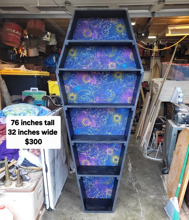 Coffin Shaped Book Case