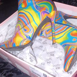 Multi Swirl Ankle Boot Size 10