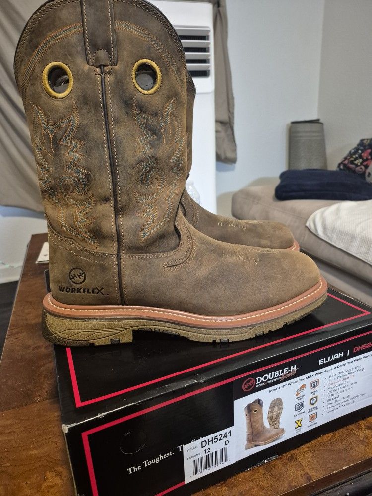 N E W Double H Work Flex Elijah Size 12D Work Boot