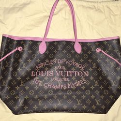 Authentic Louis Vuitton Ikat Neverfull GM Pink