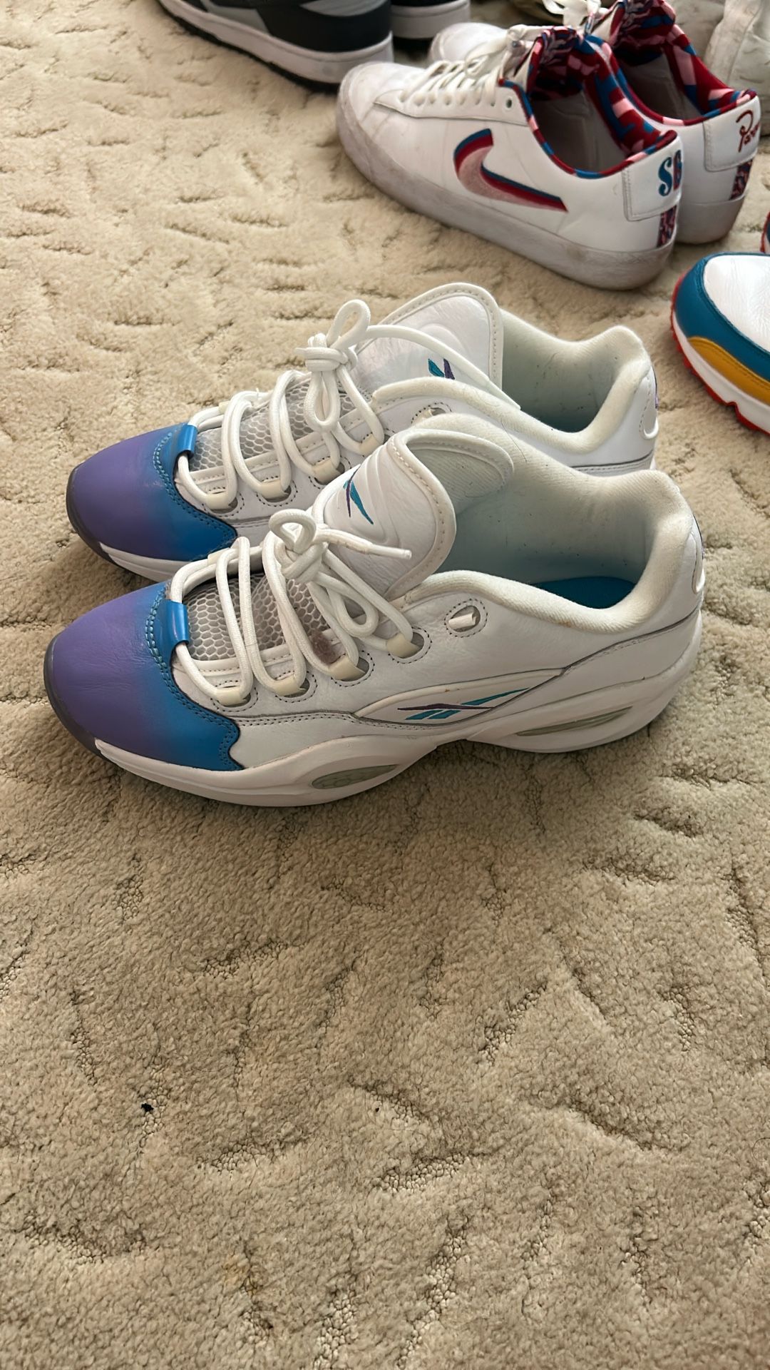 Reebok Question Size 11 Purple/Blue/White