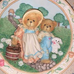Cherished Teddies New.  Jack And Jill. 6 1/2” Plate  