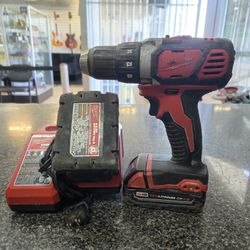 Milwaukee Drill Batteries And Charger (2606-20)