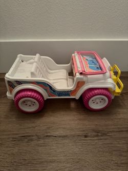 Vintage 90s Barbie Jeep Toy Car Vehicle