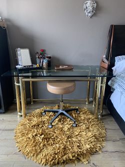 Gold Glass Desk - Sturdy - Beautiful