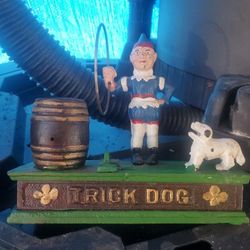 Vintage WORKING  TRICK DOG Mechanical Bank!! 