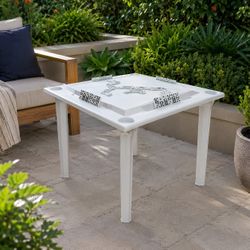 BENE CASA 30-in. Indoor/Outdoor Portable Game Table White
