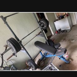 Weight Bench And Squat rack