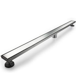 Neodrain 72" Brushed Linear Shower Drain,2-in-1 Flat& Tile Insert Cover