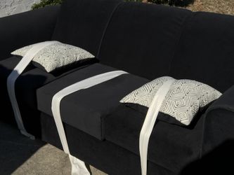 Black sofa loveseat and chair