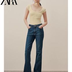 Zara Mid-Rise Full Length Jeans