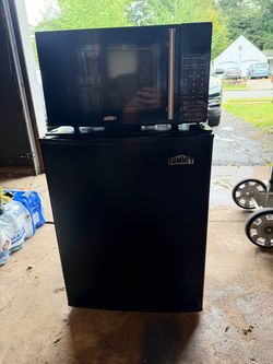 Summit Black Mini Fridge and Microwave Set