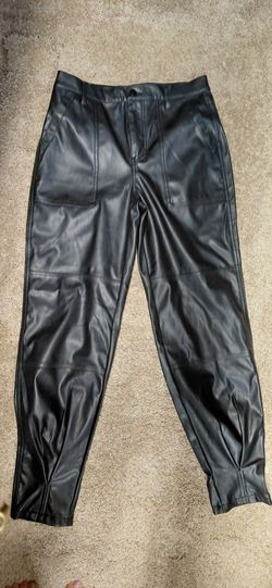 Black vinyl pants size 8