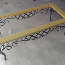 Glass,Metal Coffee Table