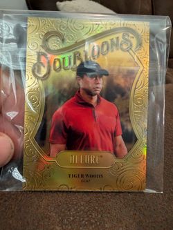 Tiger Woods Allure Doubloons Gold Trading Card rare golf