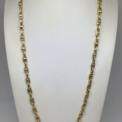 18kt Yellow Gold Anchor Mariner Chain. COME TO OUT STORE, GOLD WATCHES PURSES AND MORE